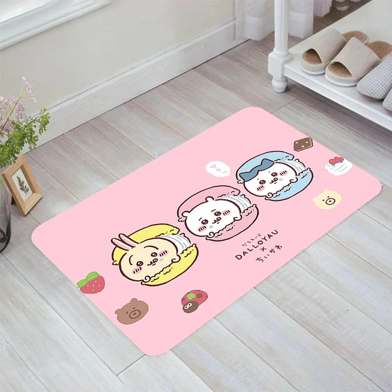 Cute Cartoon C-Chiikawa Floor Mat Aesthetic Room Decoration Kitchen Carpet Carpets Doormat Entrance Door Home Balcony Rugs Foot