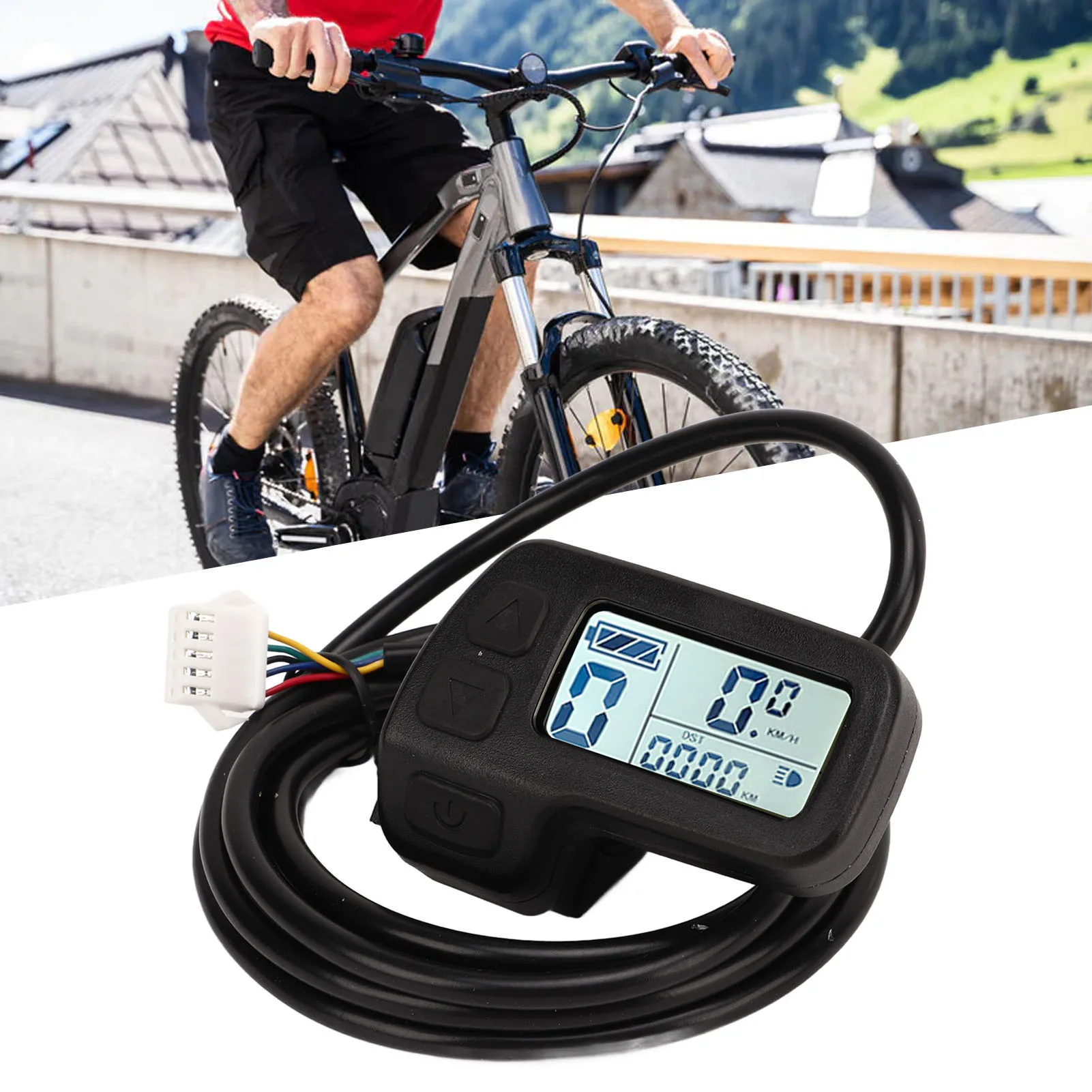 

Electric LCD Display 24V 36V 48V SM Connector Speed Control Meter for Electric Bike LCD Speed Control Meter