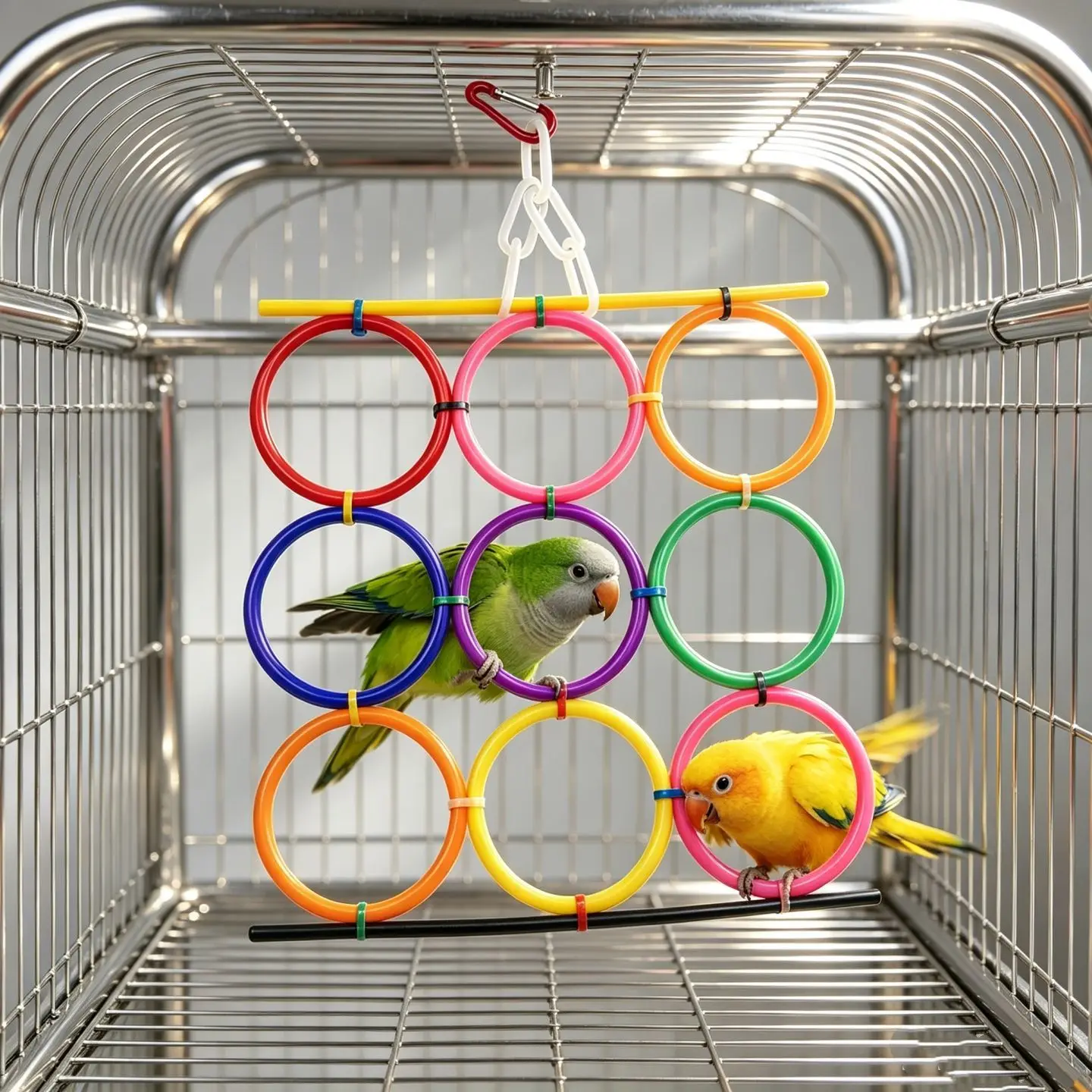 Small And Medium Parrots Climbing Drilling Hobskin Xuanfeng Little Sun Parrot Training Puzzle Development Birdcage Toy Swing