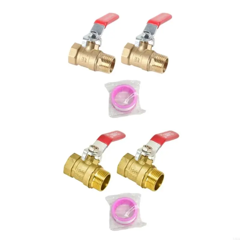 

Formed Brass Ball Valves with Red Handle Water Heater Gate for Fluid Control