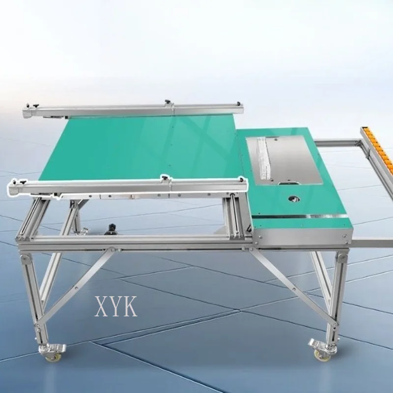 Sliding Fence Table Saw With Fiberglass Tabletop And Steel Bar Rail For Factory Woodworking And Home Renovation Cutting Works