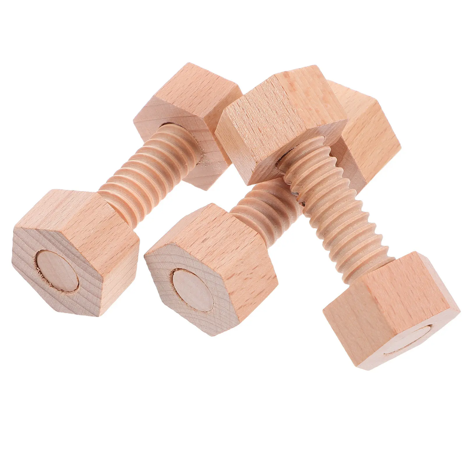 

1Set Wooden Screw Construction Kids Fine Motor Skills Learning Puzzle Set for Toddlers Hand Eye Coordination Development