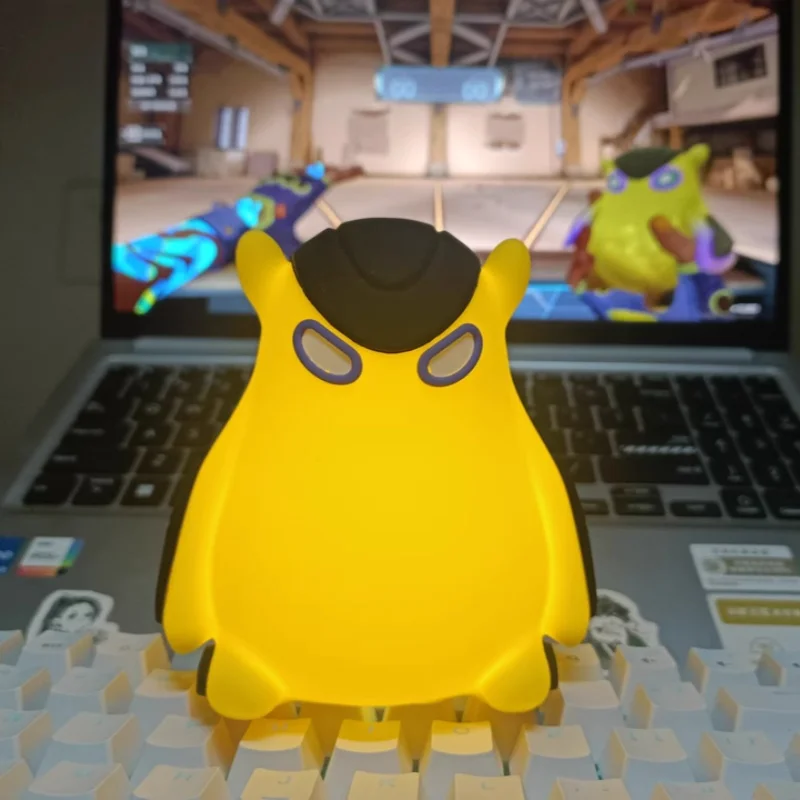 Valorant Game Peripheral Gekko Pet figurines Night Light Silicone Cartoon ornament Luminous Warm Color Light Festival Gift view 5
