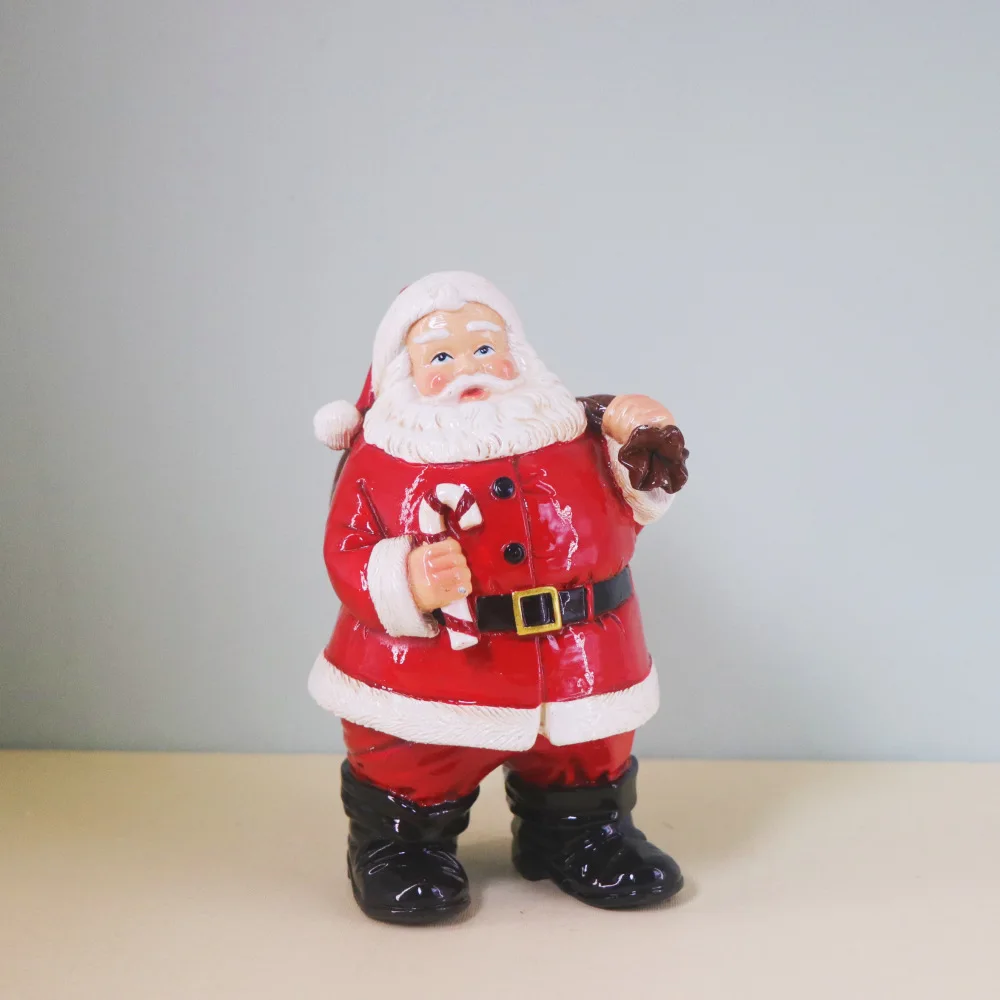 Niedliche Weihnachtsmann-Skulptur aus Kunstharz, Ornament für Zuhause, Party, Schreibtischdekoration, Kunsthandwerk, Feiertagszubehör, Geschenk, Weihnachtsdekoration 2025 – Detail 8