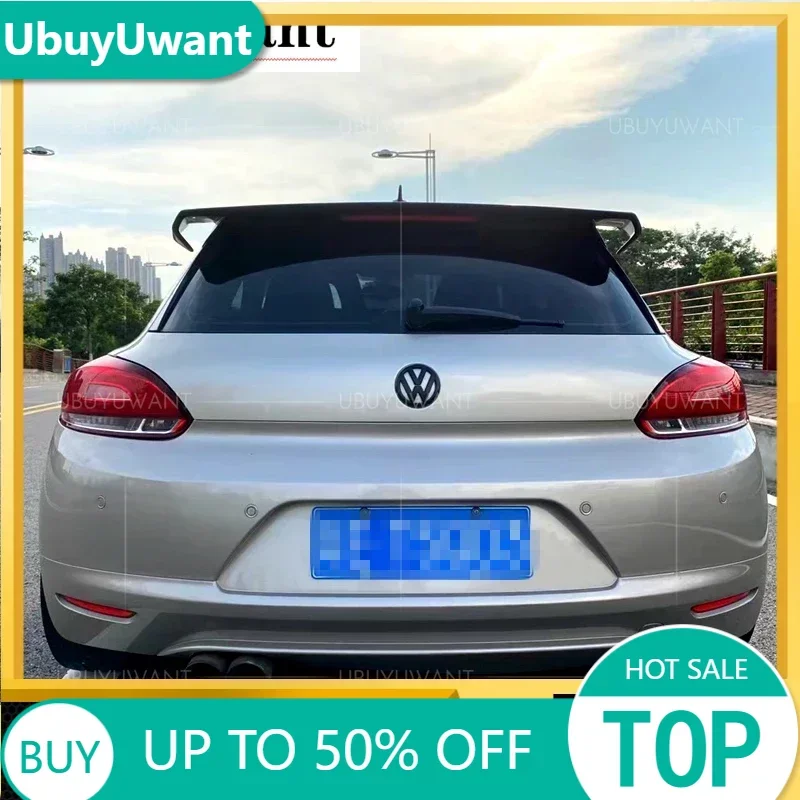 For Volkswagen Scirocco Rear Roof Spoiler Lip Tail FRP/Carbon Fiber Material VOTEX Style 2010 2011 2012 2013 2014 (Not For R)