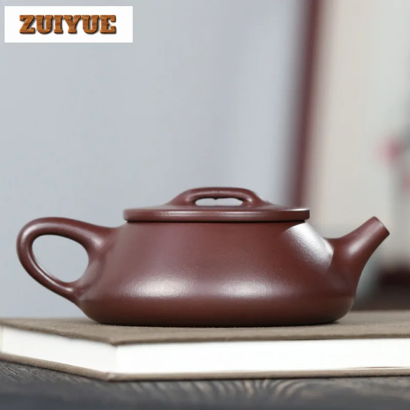 230ml Ancient Yixing Purple Clay Teapots Handmade Phoenix Roar Stone Scoop Pot Raw Ore Stone Red Mud Kettle Zisha Teaset For Tea