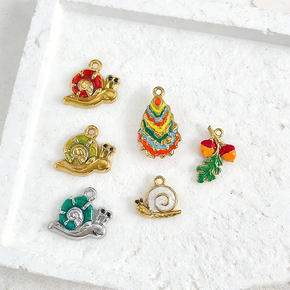 

Cordial Design DIY Pendant For Necklace/Stainless Steel Charms/Snail leaf Shape/Jewelry Findings & Components/Hand Made #196210