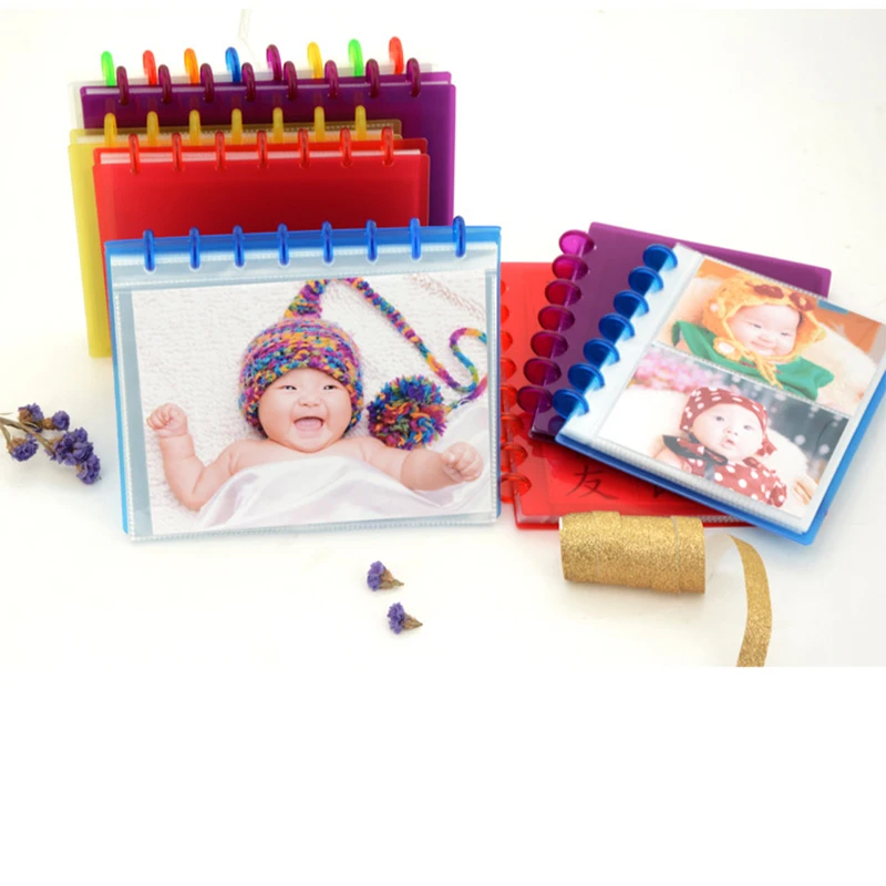 Fromthenon 5/6/7/8 Inch Planner Insert Tpye Album Pockets Mushroom Hole Disc-bound Loose Leaf Children\'s Literacy Card Storage