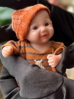 1 PC 6 Inch Mini Full Silicone Girl And Boy Bebe Reborn Kits Unpainted Handmade Soft Newborn Doll Children's Toys