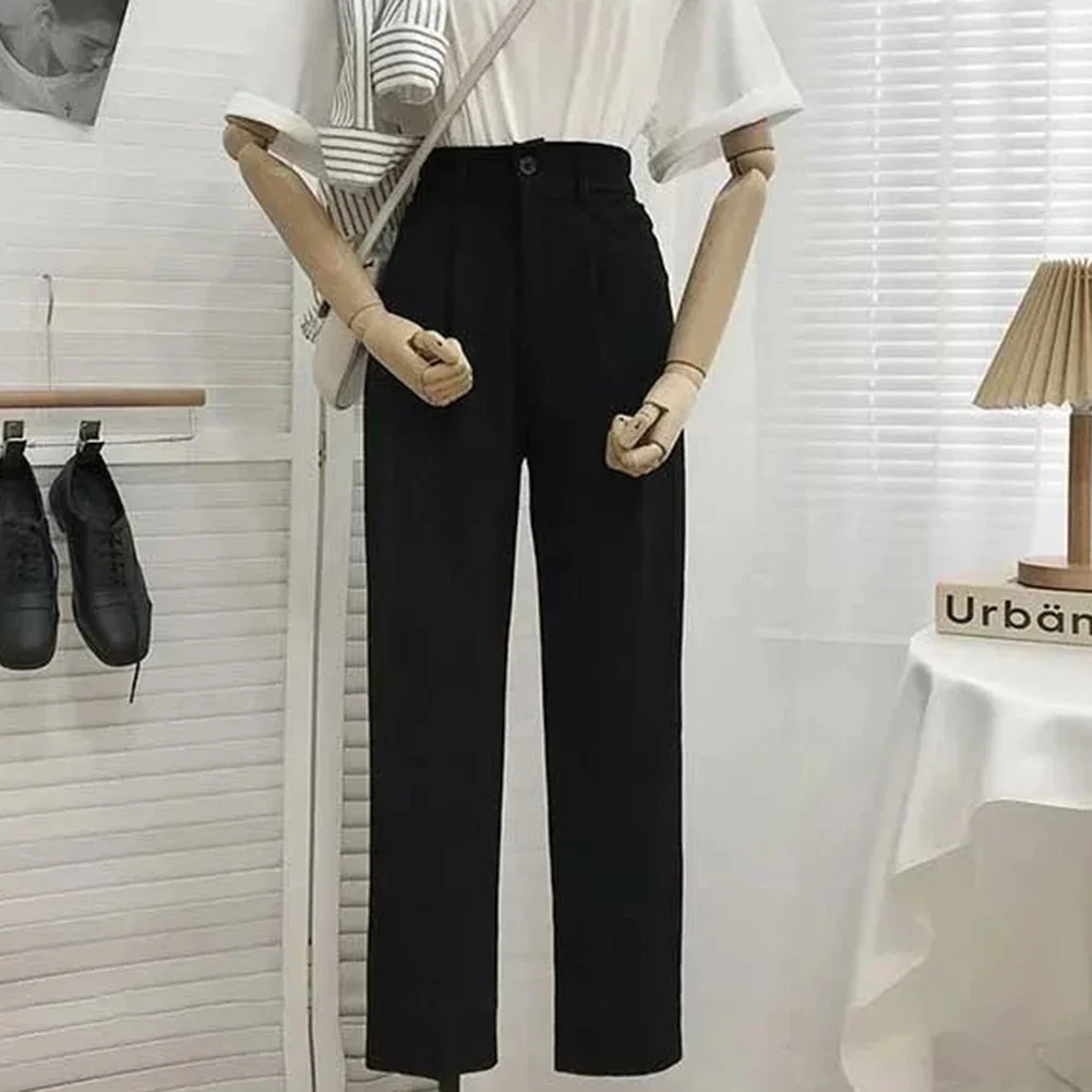 Casual Wear Work Outfits 2XL High Fashion Pants Skinny Trousers Solid Color Pattern Fashionable For Daily Wear