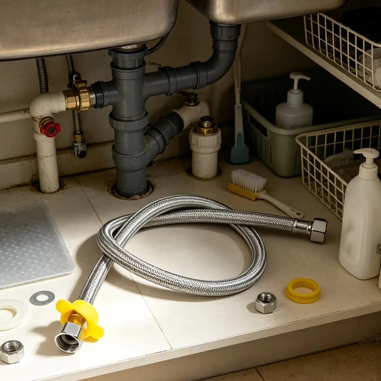 Flexible Hose Stainless Steel Plumbing Proof Faucet Pipe Flexible Hose Pipe for Marine Home Garden Kitchen Bathroom Outdoor