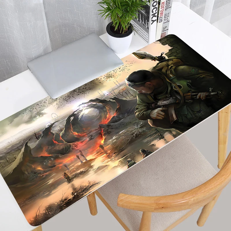 Mouse Pad Office PC Gamer Anime Extended Desktop Mouse Mat Laptop S-stalker 2 Keyboard Pad Computer Gaming Accessories Mousepad