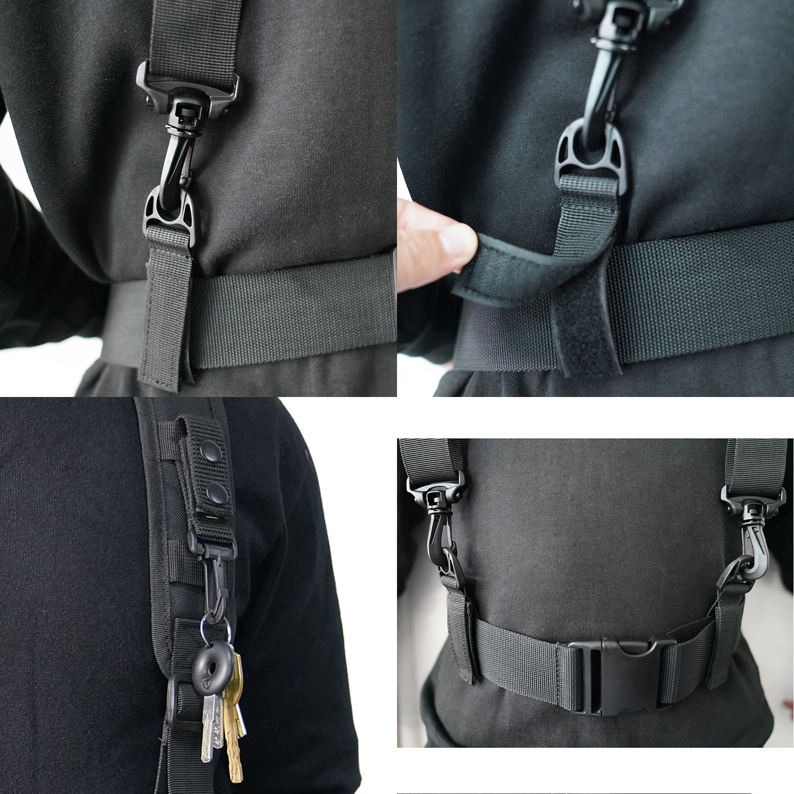 KUNN Tactical Tool Belt Suspenders for Men,Durable Duty Belt Harness with Accessories