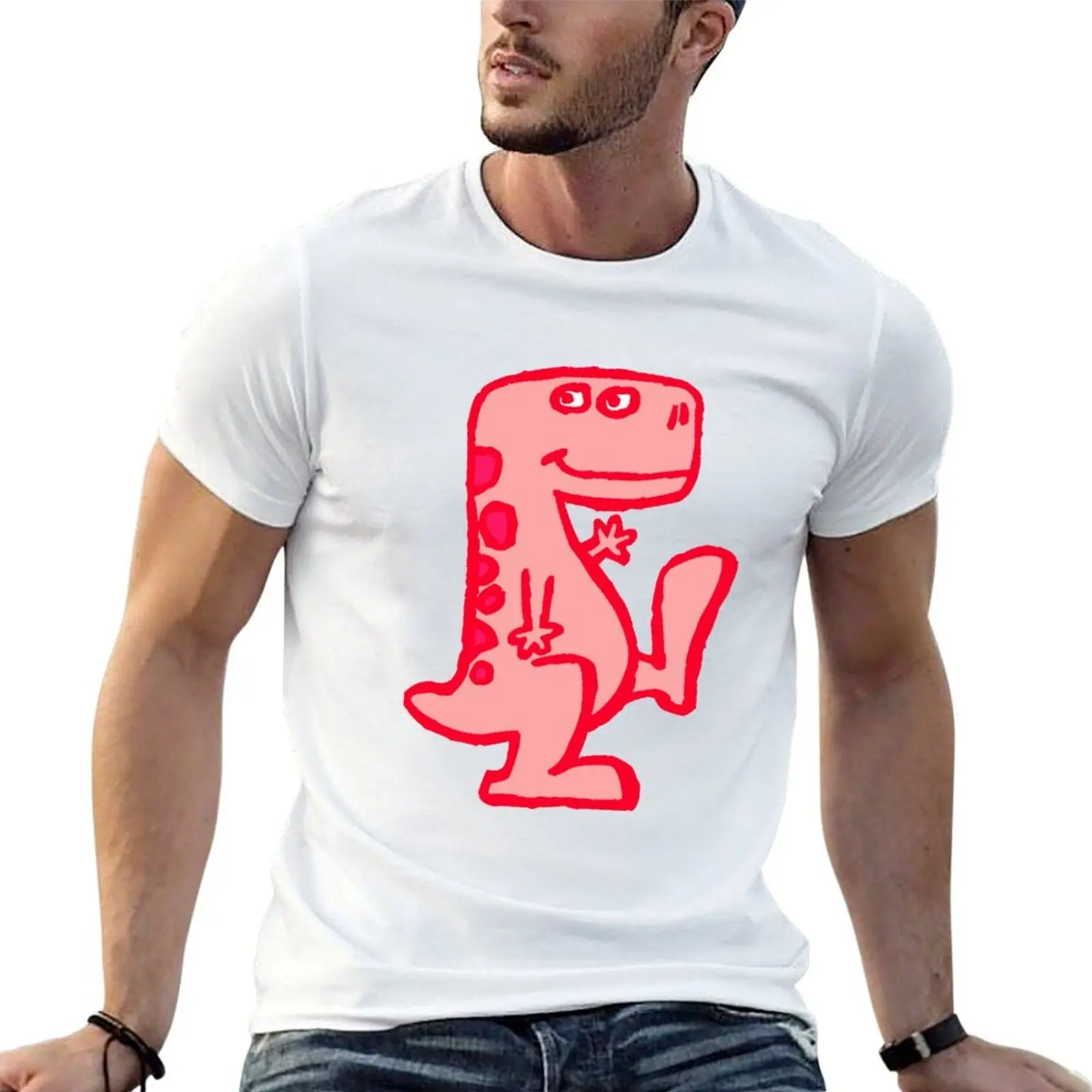 

Pink dinosaur baby T-Shirt t shirt custom print man graphic t shirt man t shirts cotton T-Shirt
