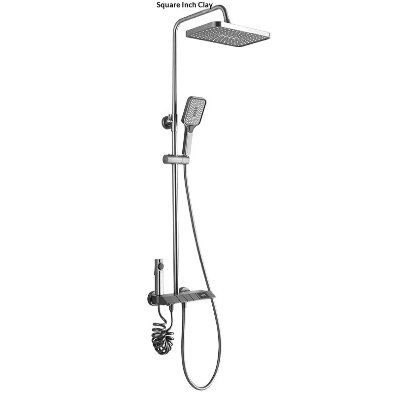

Alloy Copper Shower Set Black Gray Digital Thermostatic High Pressure Head System Shower Head Sets for Bathroom Shower Head Sets