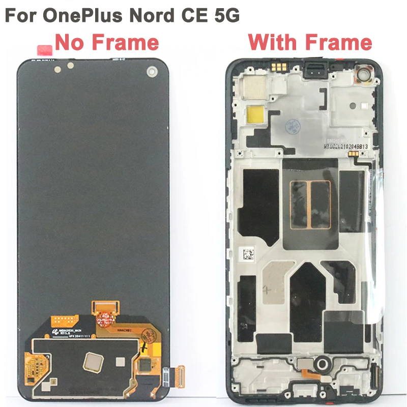 Fluid AMOLED For OnePlus Nord 2 5G DN2101 DN2103 LCD Display Touch Screen Digitizer For OnePlus Nord CE 5G EB2101 EB2103 LCD