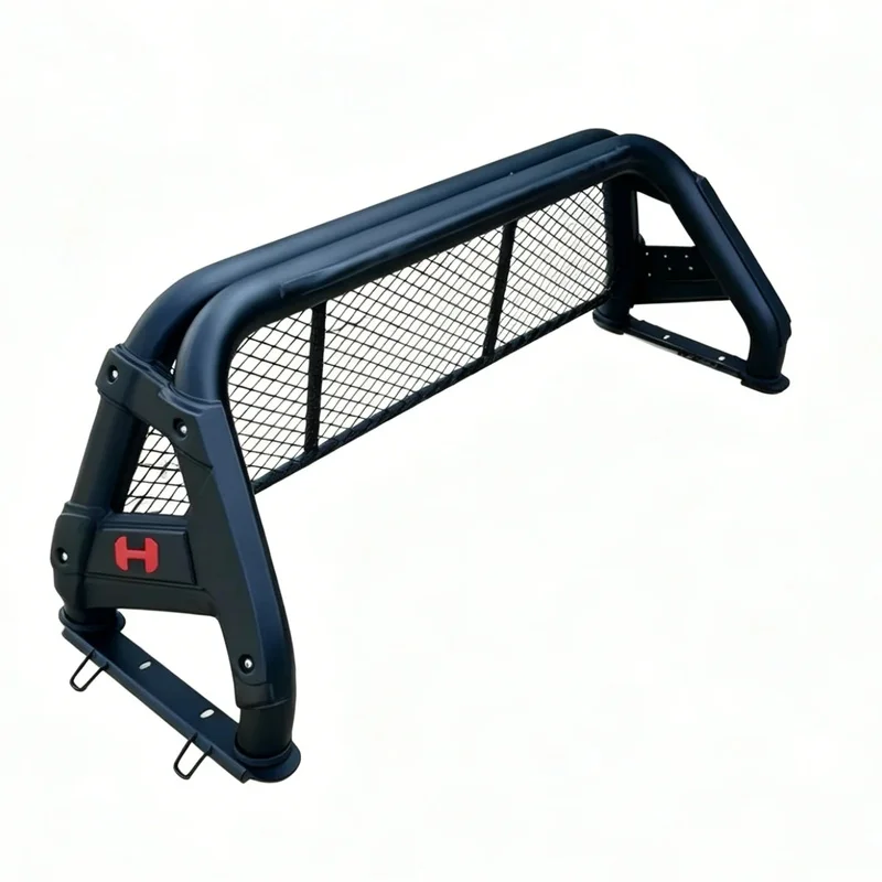 High Quality No Drill Heavy Duty Stainless Steel Clip On Roll Bar With Protective Mesh Sport Roll Cage 4x4 Fit For NP300 FJ Crui