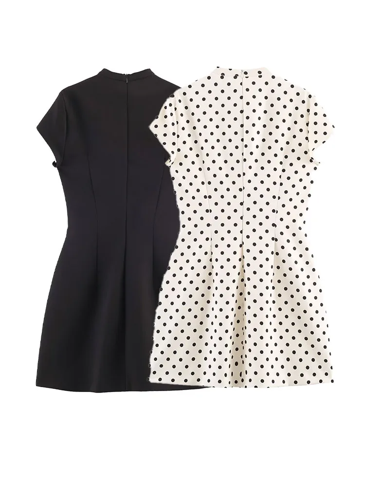 

Женское летнее модное универсальное двухцветное короткое платье с бантом, элегантное приталенное платье с коротким рукавом для вечеринок