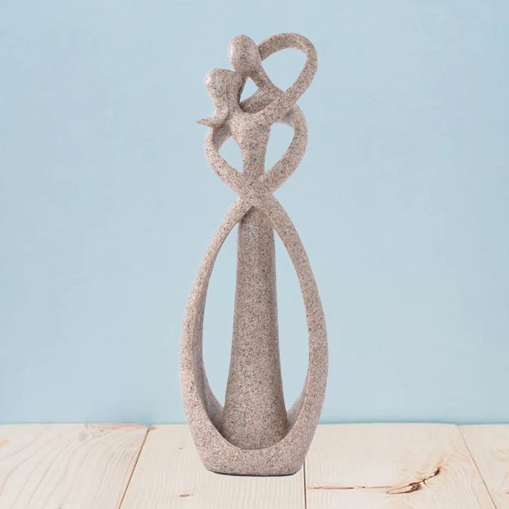

Resin Abstract Figure Sculpture Sandstone 8x5x23cm Lovers Statue Decoration Gift Home Decor