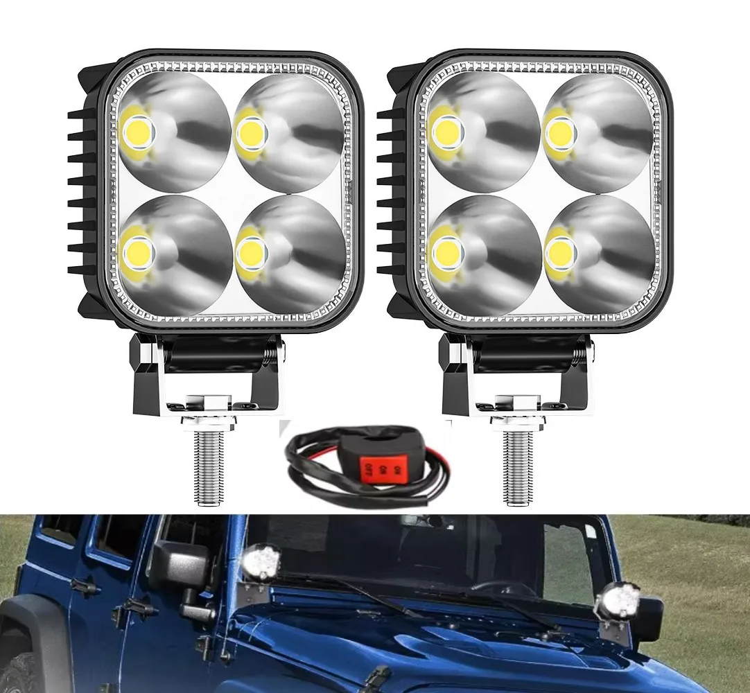 

1/2pcs 2.7inch Motorcycle LED Spotlight White DC9-30V 20Watts LED Auxiliary Driving Light For ATV Car Motorcycle Lada Offroad 4x