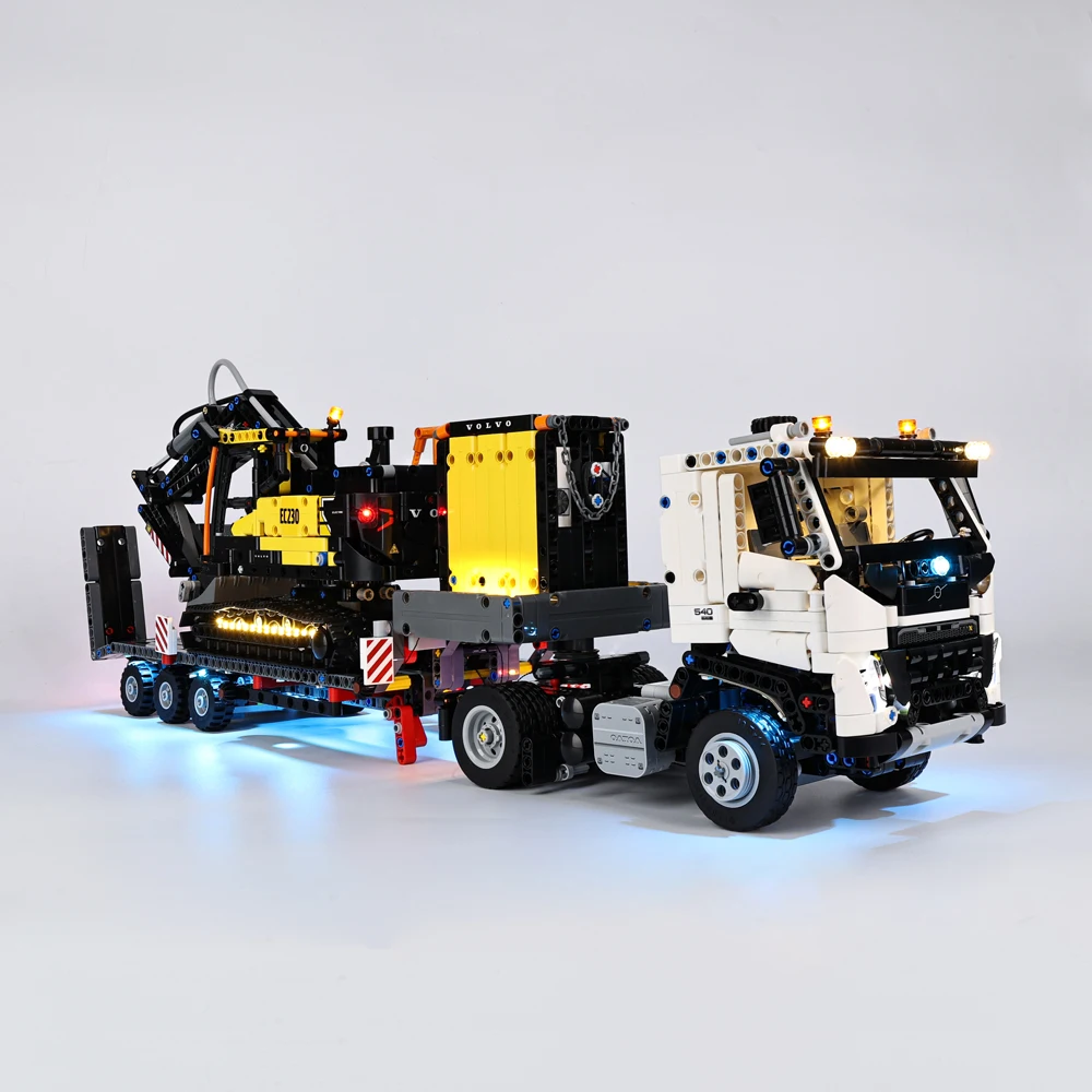 LED Light Kit For Technical 42175 FMX Truck & EC230 Electric Excavator Model (Not Included Blocks)