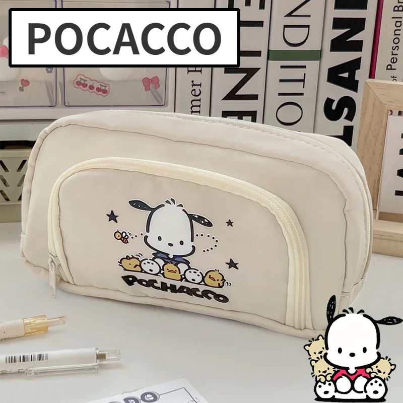 Sanrio Pochacco Pencil Cases Large Capacity Pen Bag Pouch Holder Box for Girls Boys Student Stationery Organizer School Supplies