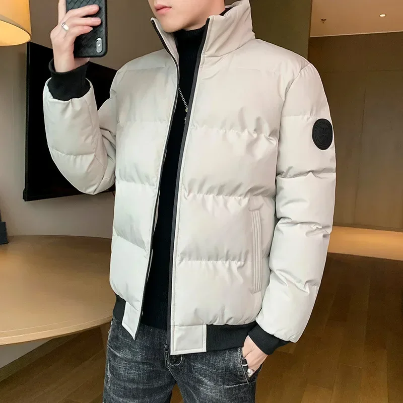 Thick Warm Parka Jacket Men Winter Casual Outwear High Stand Collar Coats Men Puffer Jacket Male Windbreaker Padded Down Jackets