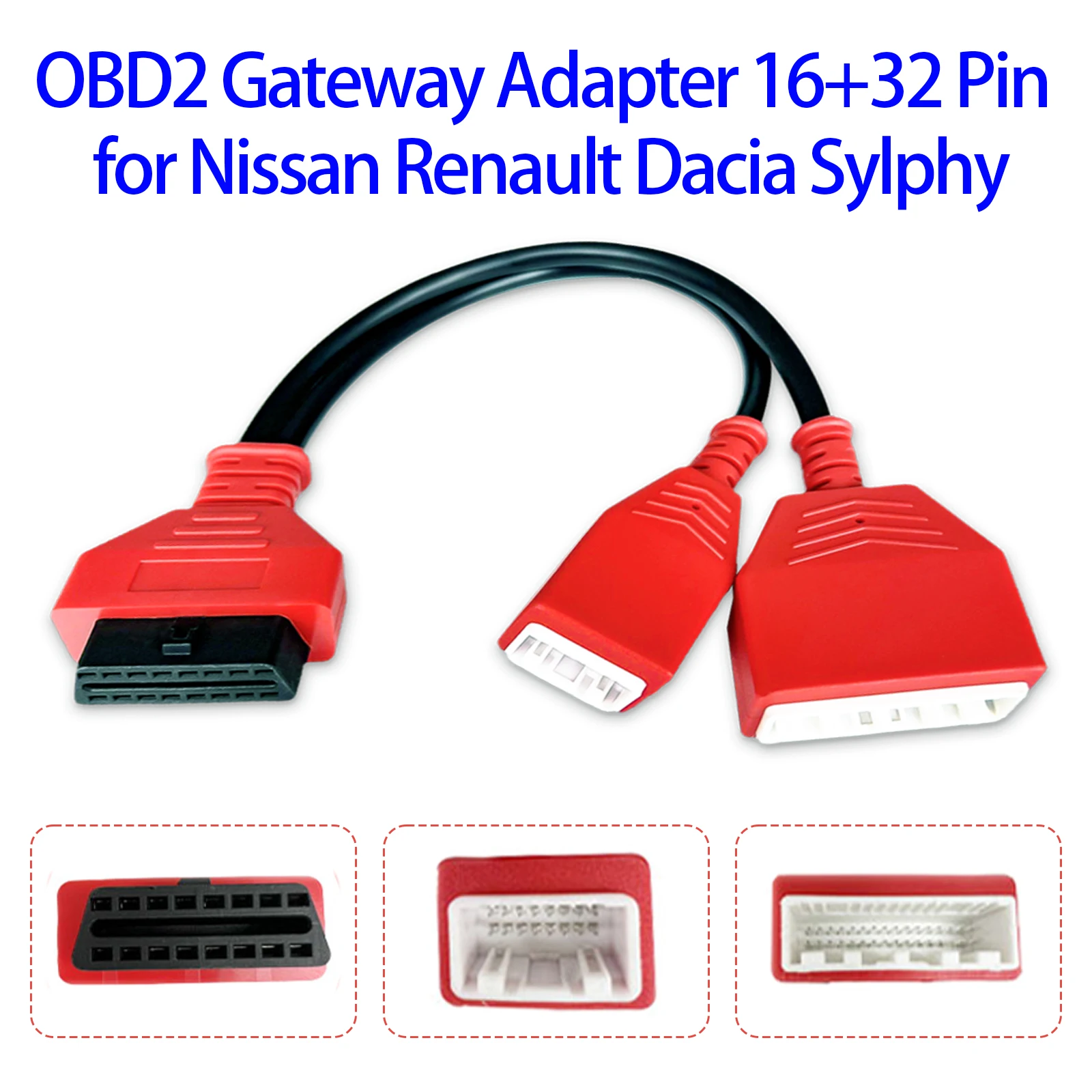 

OBD2 Gateway Adapter 16+32 Pin for Nissan Renault Dacia Sylphy Key Programming Cable Bypass for Autel IM608 IM508 Lonsdor K518SE