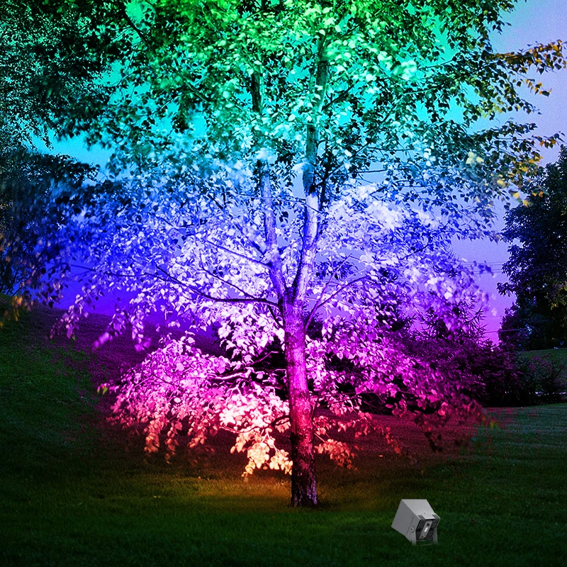 outdoor waterproof rainbow photo tree garden landscape dyeing atmosphere colorful photo