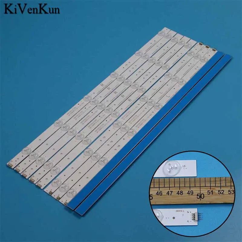 10Pcs TV LED Array Bar LB-C490F13-E2-L-G1 Backlight Strip LB49002 V0 V1 Lanes Bands SVJ490A06_Rev03_6LED_L/R Rulers Taśmy Deski