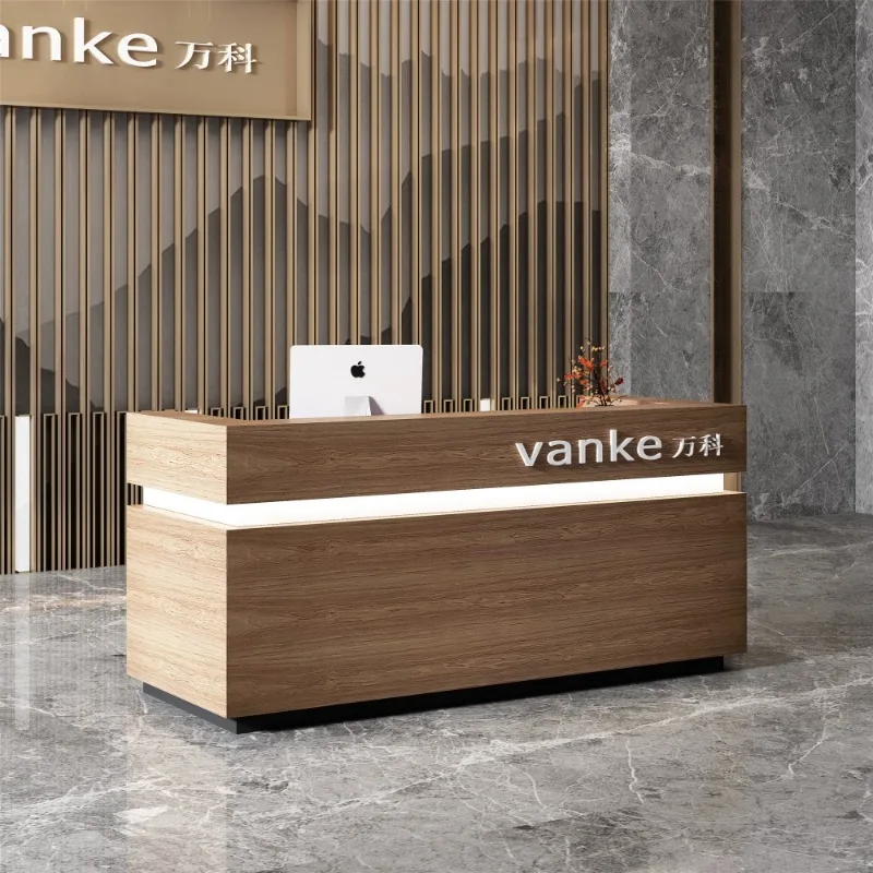 School Front Desk Reception Counter Modern Restaurant Reception Simple Hair Salon Counter Display Schreibtisch Salon Furniture