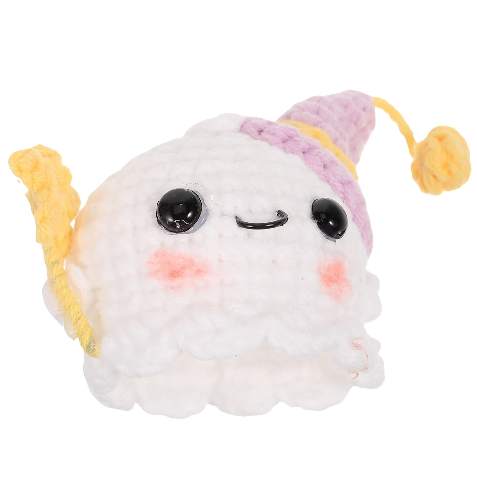 صغيرة غزل الصوف شبح الكرتون البسيطة المنسوجة يدويا الكروشيه زخرفة هالوين ديكور شبح الدعامة مشهد المهرجان