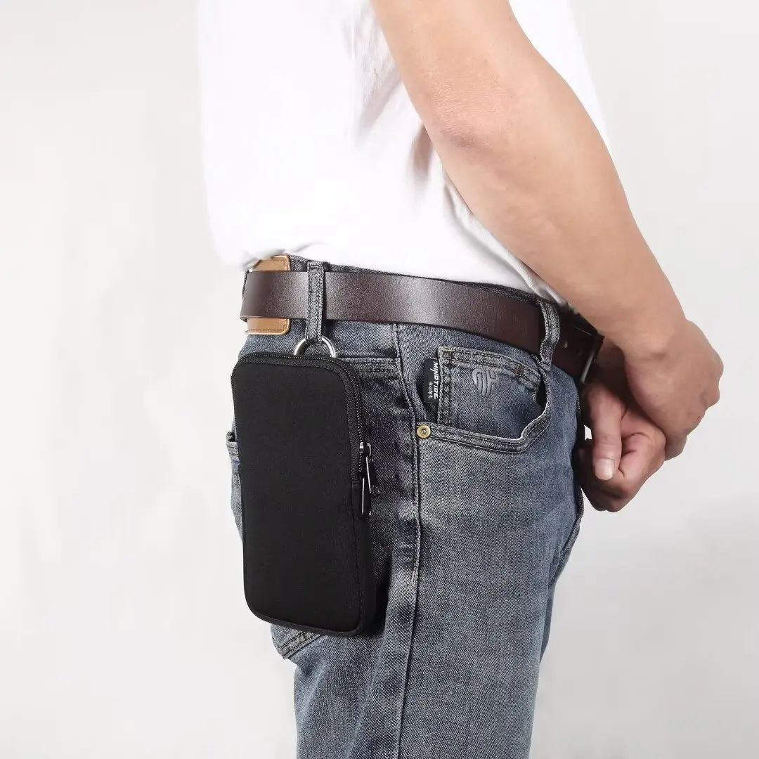 Bolsa universal à prova d'água para telefone, capa à prova de choque com clipe de cinto, alça de ombro para iPhone Samsung Xiaomi de 4,7-7,2 polegadas