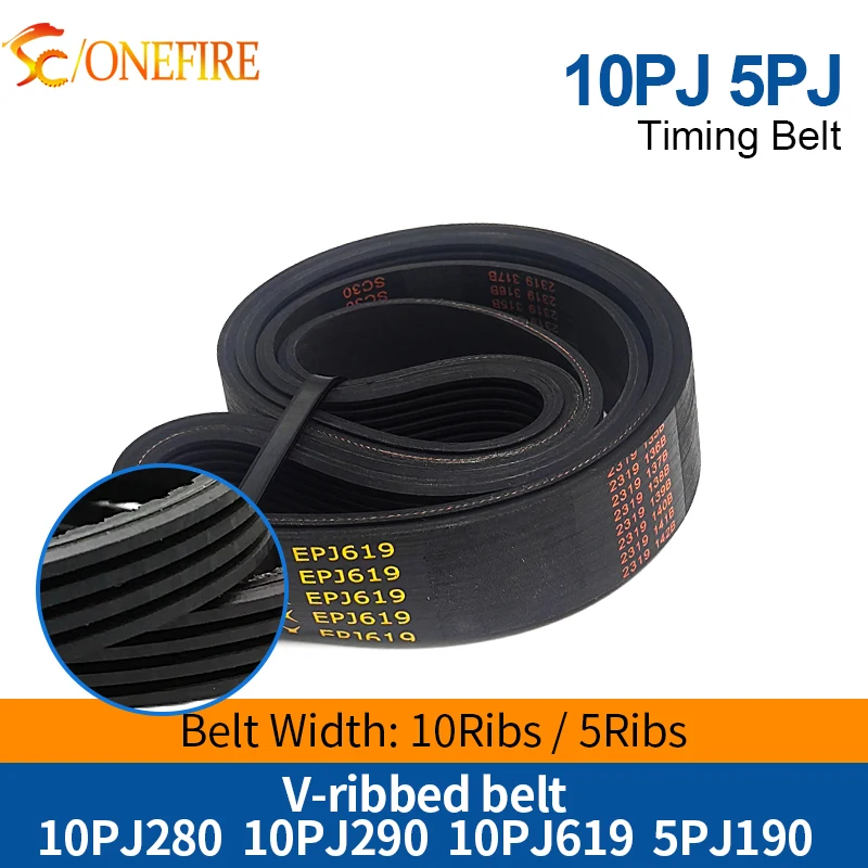 2pcs Rubber multi-ribbed belt 10PJ280 10PJ290 10PJ619 5PJ190 multi-groove belt drive belt Perimeter 711/737/1572/483mm
