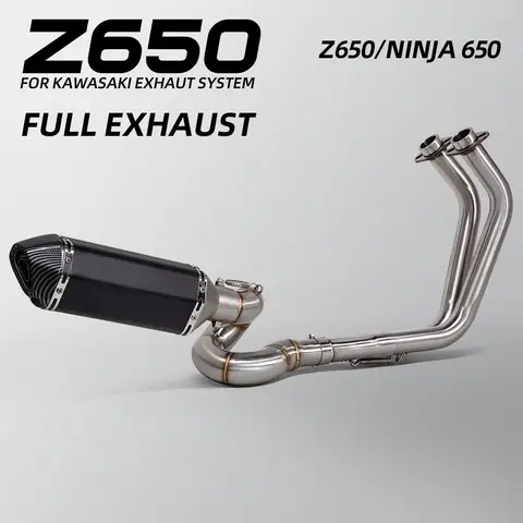 Ninja650 exhaust muffler with DB Killer For Kawasaki Ninja650 Z650 2017-2023 Motorcycle exhaust full system streetbike manifold