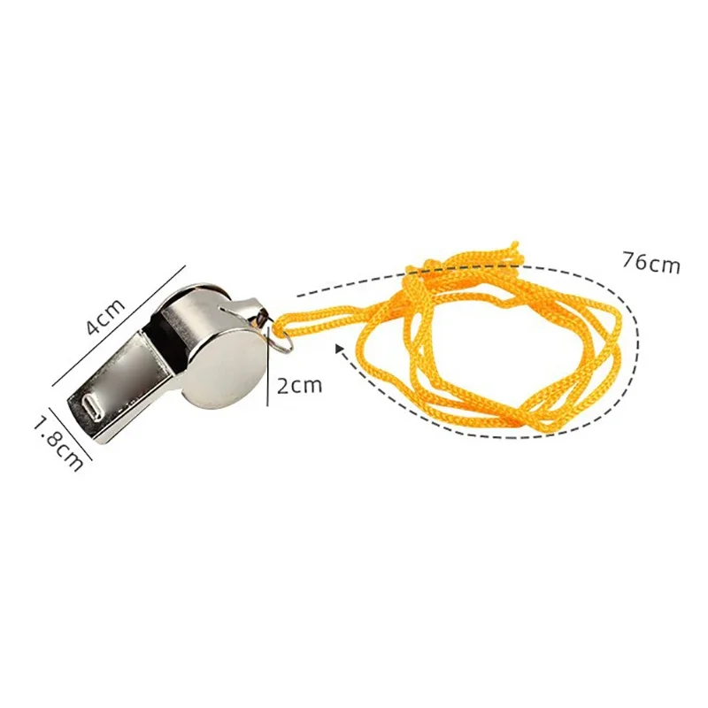 Metal Whistle Referee Sports Rugby Stainless Steel Whistle Soccer Basketball Party Training School Cheerleading