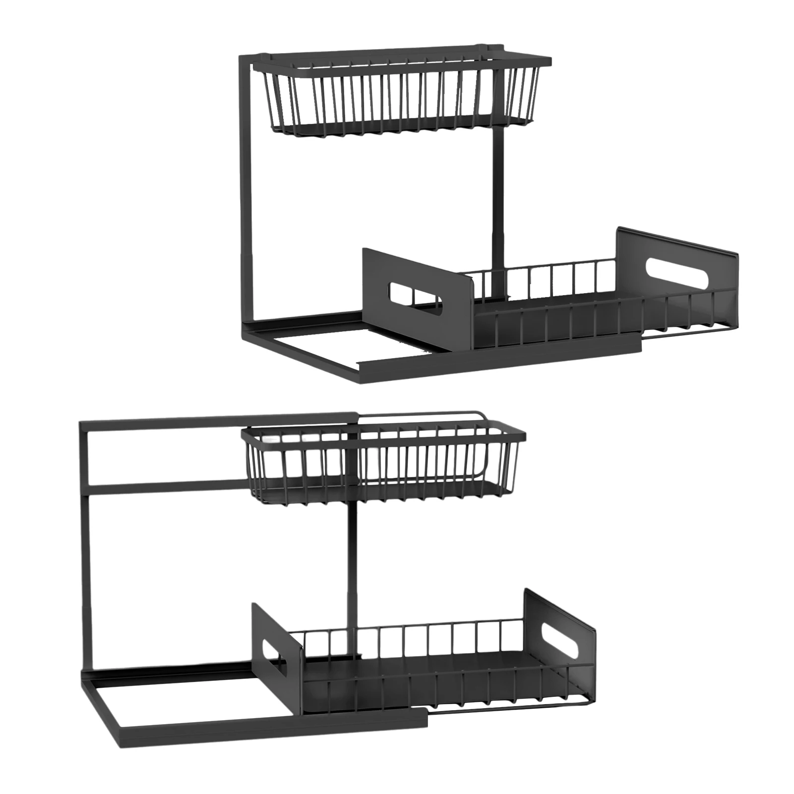 

Aoresac Under Sink Organizer 2 Pack Pull Out Cabinet Organizer Slide Out Sink Shelf Cabinet Storage Shelves/Under Sink Storage
