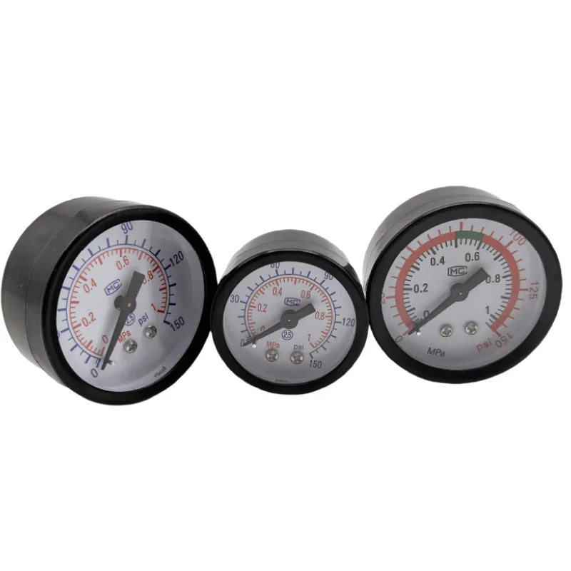 Air Compressor Air Pressure Gauge Y40 Y50 Iron Shell Instrument Pressure Measuring Meter 1/8 1/4 NPT Connection