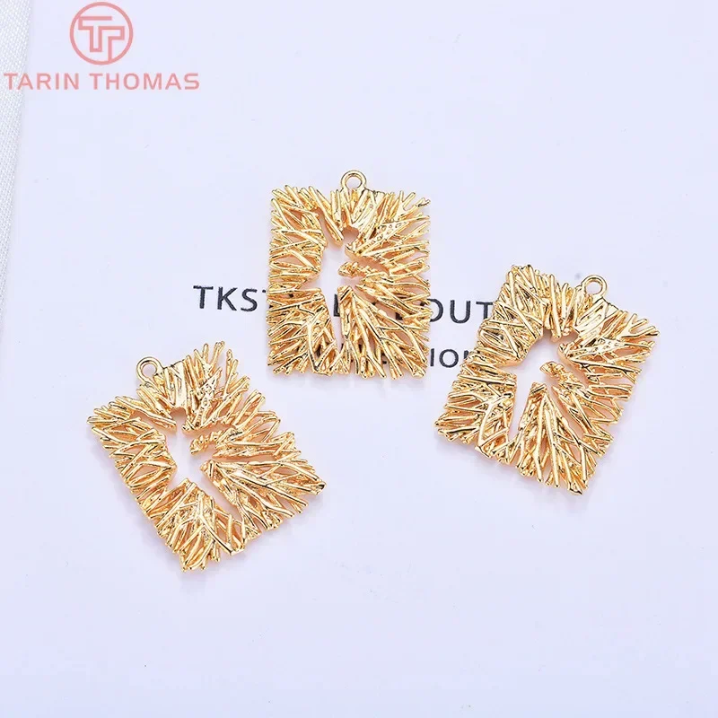 (1410)6PCS 17x22MM 24K Gold Color Plated Hollow Dancer Pendants Charms High Quality DIY Jewelry Making Findings Accessories