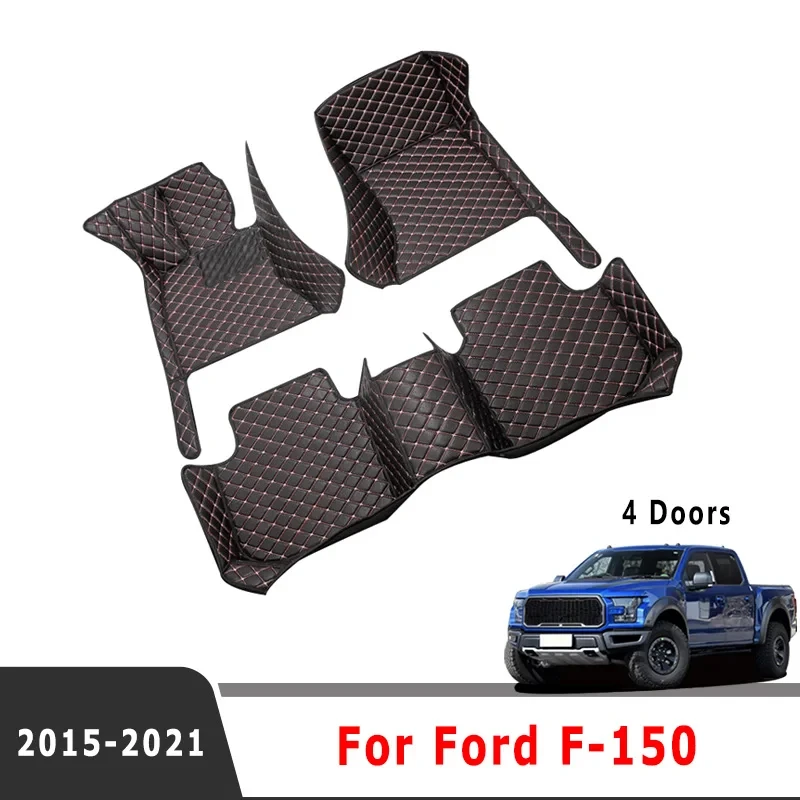 For Ford F-150 F150 F 150 4 Doors 2021 2020 2019 2018 2017 2016 2015 Car Floor Mats Interior Accessories Carpets Auto Styling