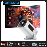 Salange P330W Android 11 Projector 4K 8K Native 1080P Auto Focus 280ANSI Dual Wifi BT5.0 Android/IOS Home Outdoor Movie Portable