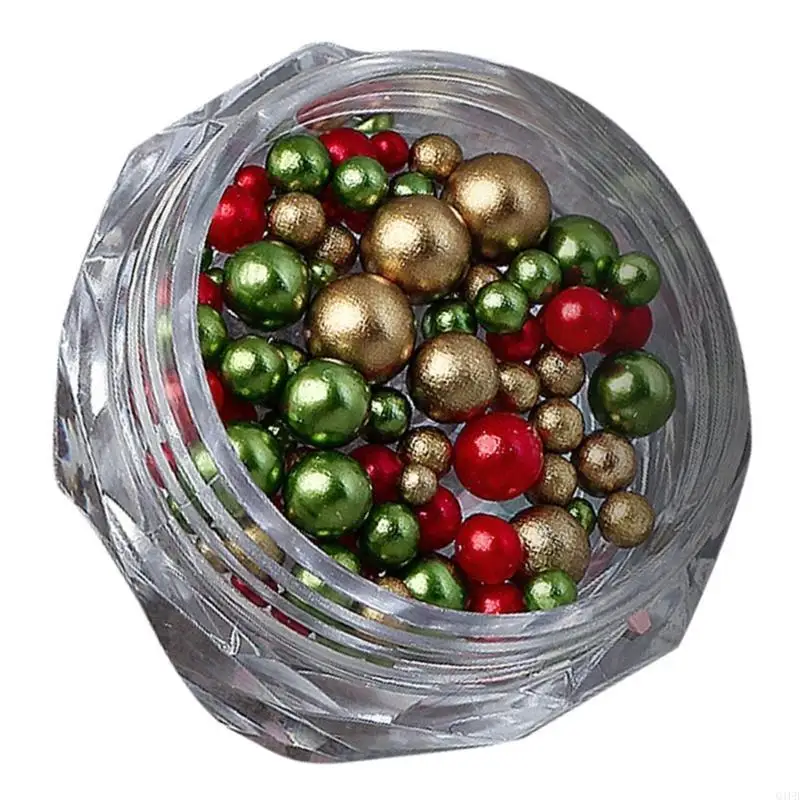 Q1FB Christmas Decorations Set Gift Charms Art Manucure Nails Accessoire