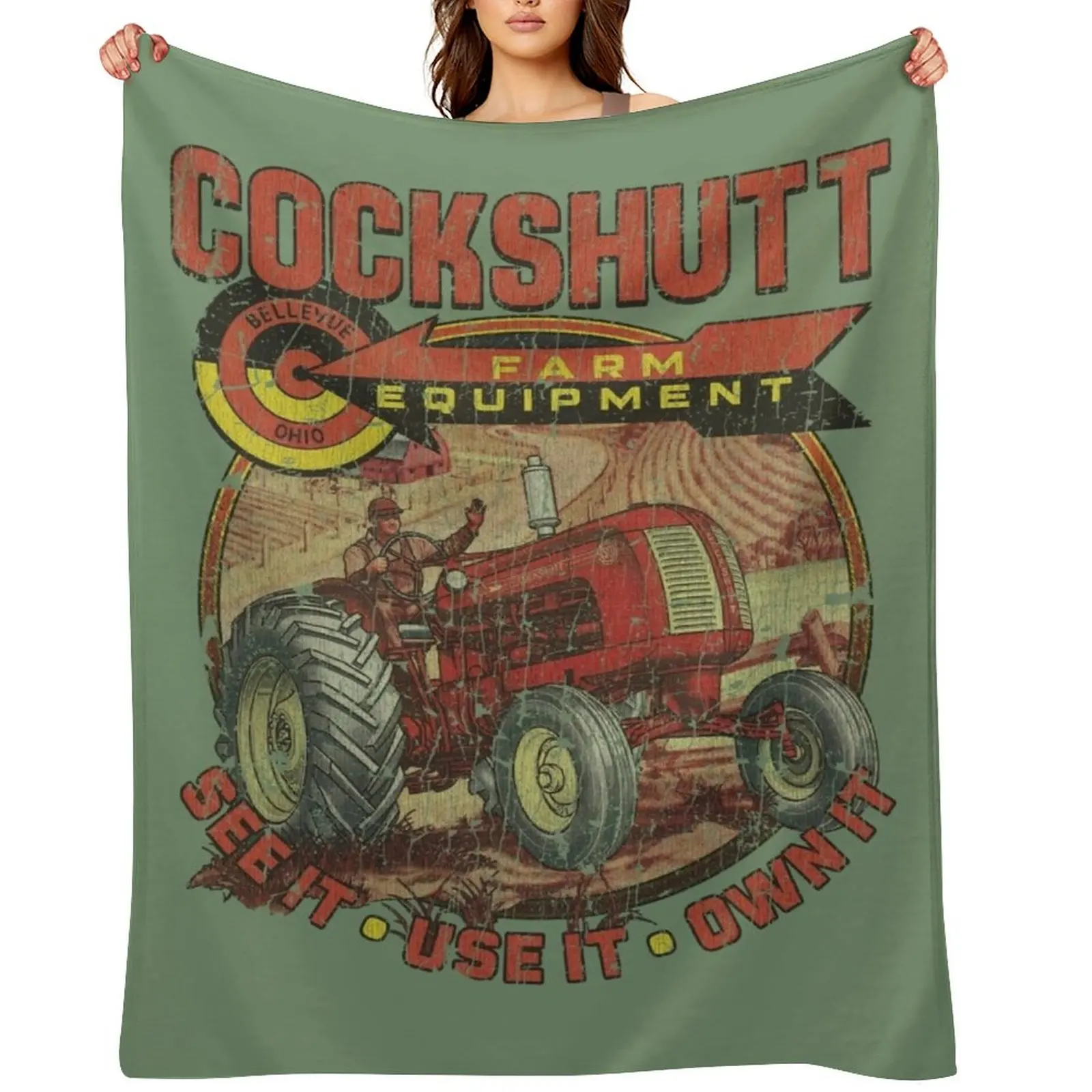 

Cockshutt Farm Equipment Ltd. 1953 Throw Blanket Stuffeds Sleeping Bag cosplay anime Soft Plush Plaid Blankets