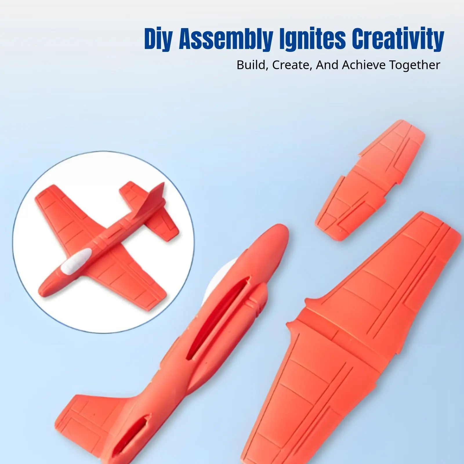 

Foam Hand Throw Soarer, Kids DIY Airplane Toy, Outdoor Reverse Flight Model, Educational, Soft Material