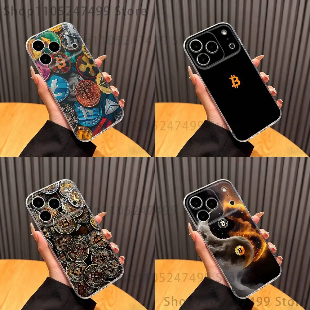 

Bitcoin Phone Case For iPhone 17,16,15,14,13,12,11 Pro,Max,Plus,XR,Mini,E Clear Full-coverage Soft Cover