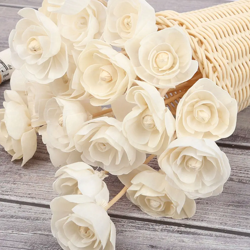 5Pcs Rattan Reed Sticks Flower Aroma Diffuser Essential Oil Sticks Wavy Design Home Office Decor Aroma Diffuser Reed