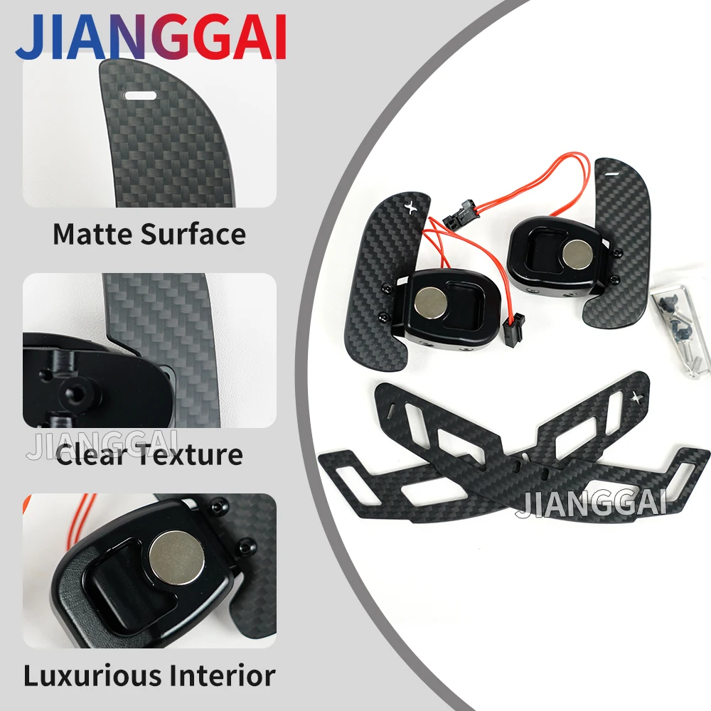 Magnetic carbon fiber Pair of Steering Wheel Shift Paddle Universal Fit For Mercedes-Benz AMG W205 W206 809 W204 W213 CLA E C