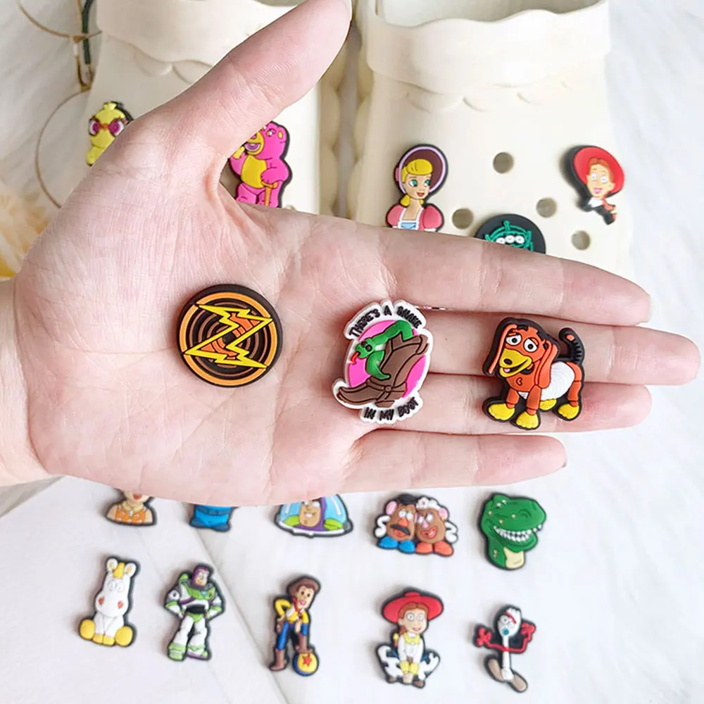 12/26pcs Toy Story Shoe Charms Cartoon, Buzz Lightyear PVC Shoe Accessories, DIY Decor Buckles for Kids Sandals view 6