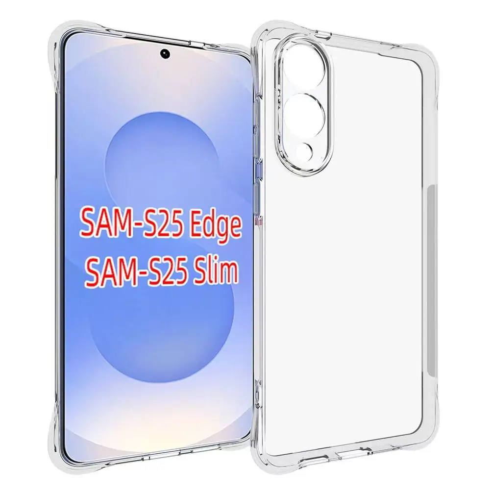 Stoßfeste klare Silikonhülle für Samsung Galaxy S25 Edge Transparente Hülle für Samsung S25 Slim Cover Shell