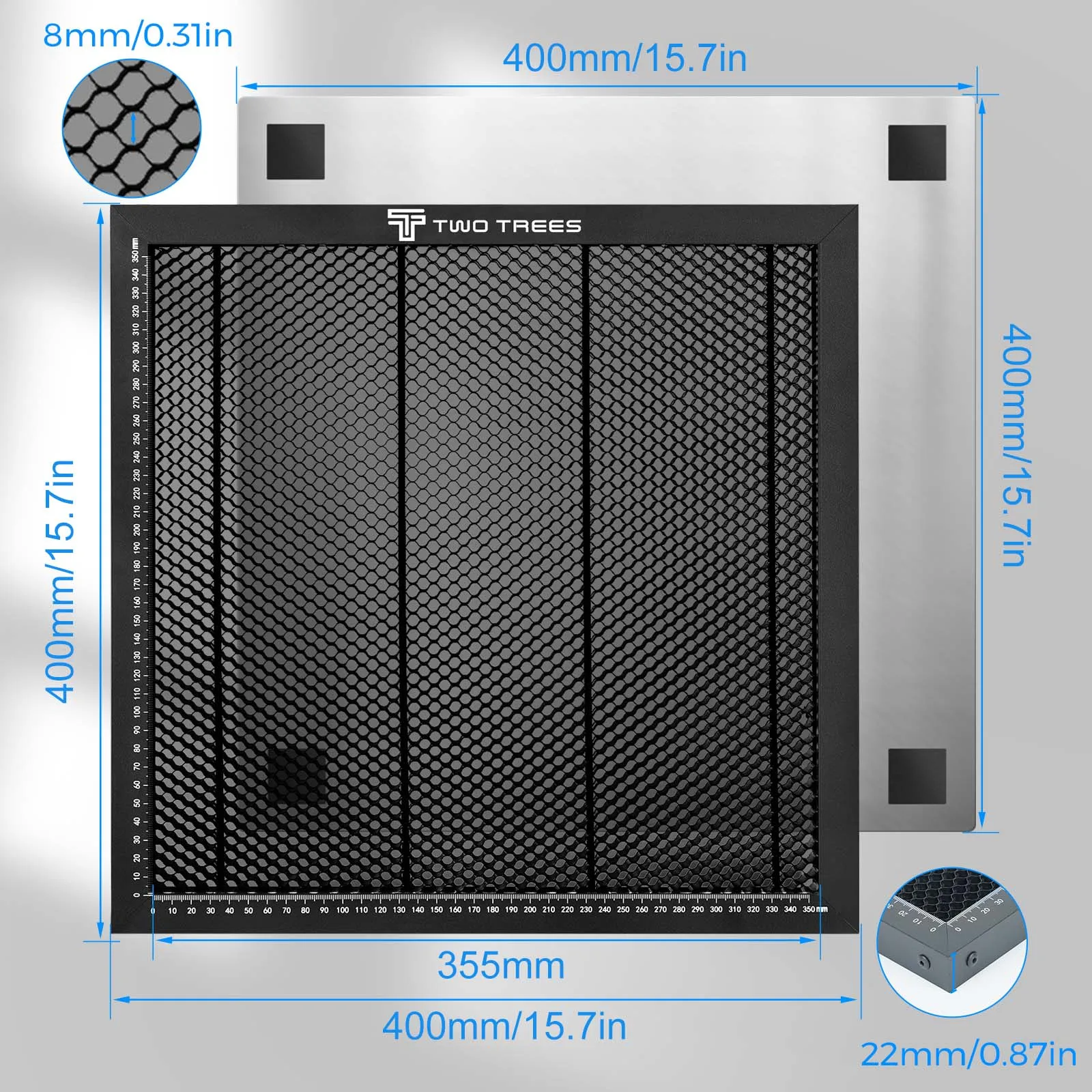 duas arvores painel alveolar para gravador a laser mesa de trabalho acessorios para ferramentas electricas 400x400 mm 01